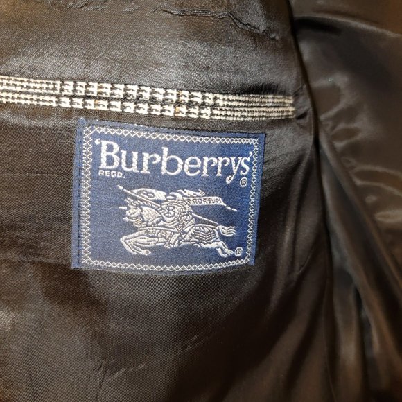Burberry Men's Blazer - Black/White Pattern - Measurements in Description - Picture 4 of 6